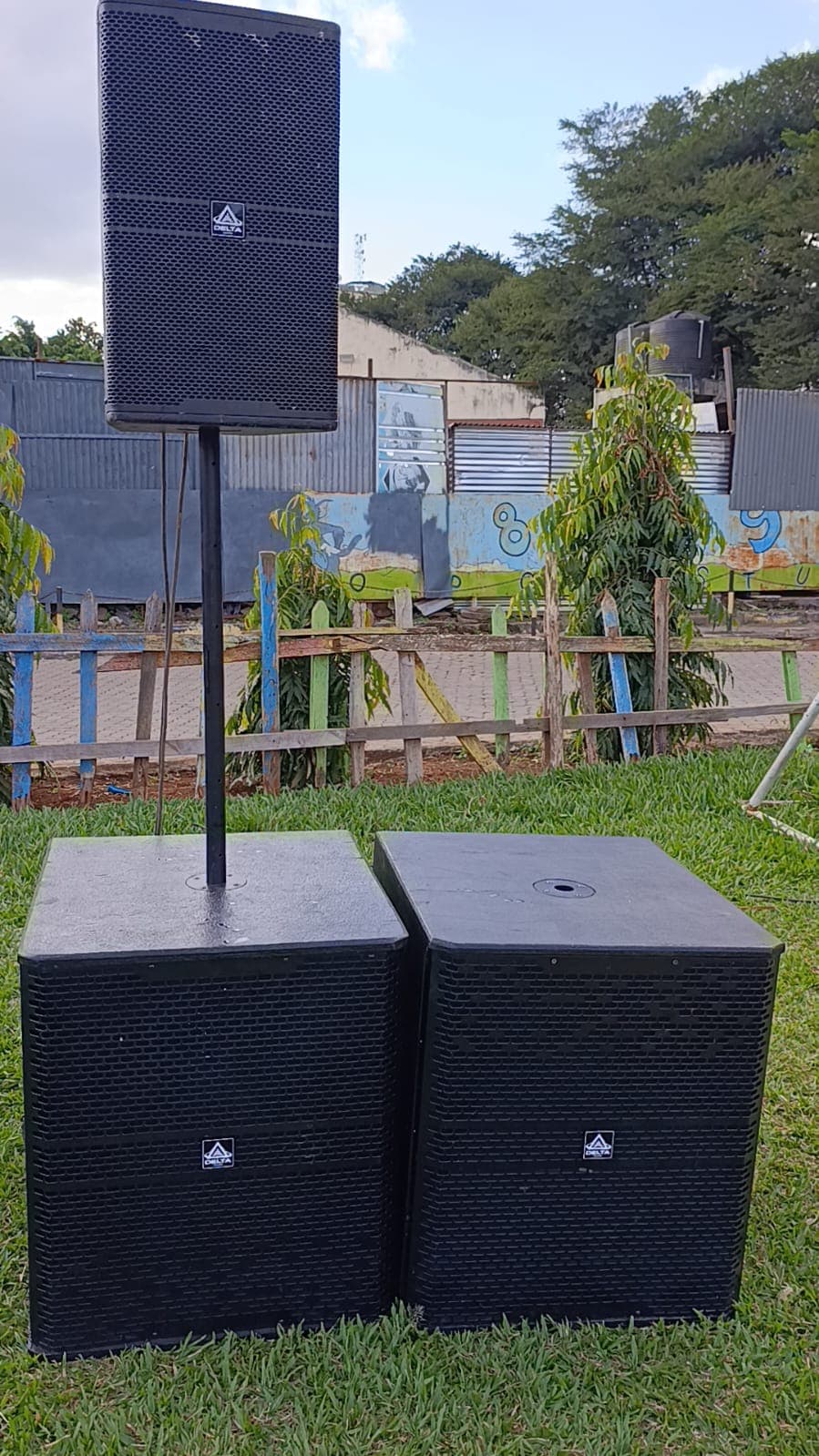 Courtyard PA setup