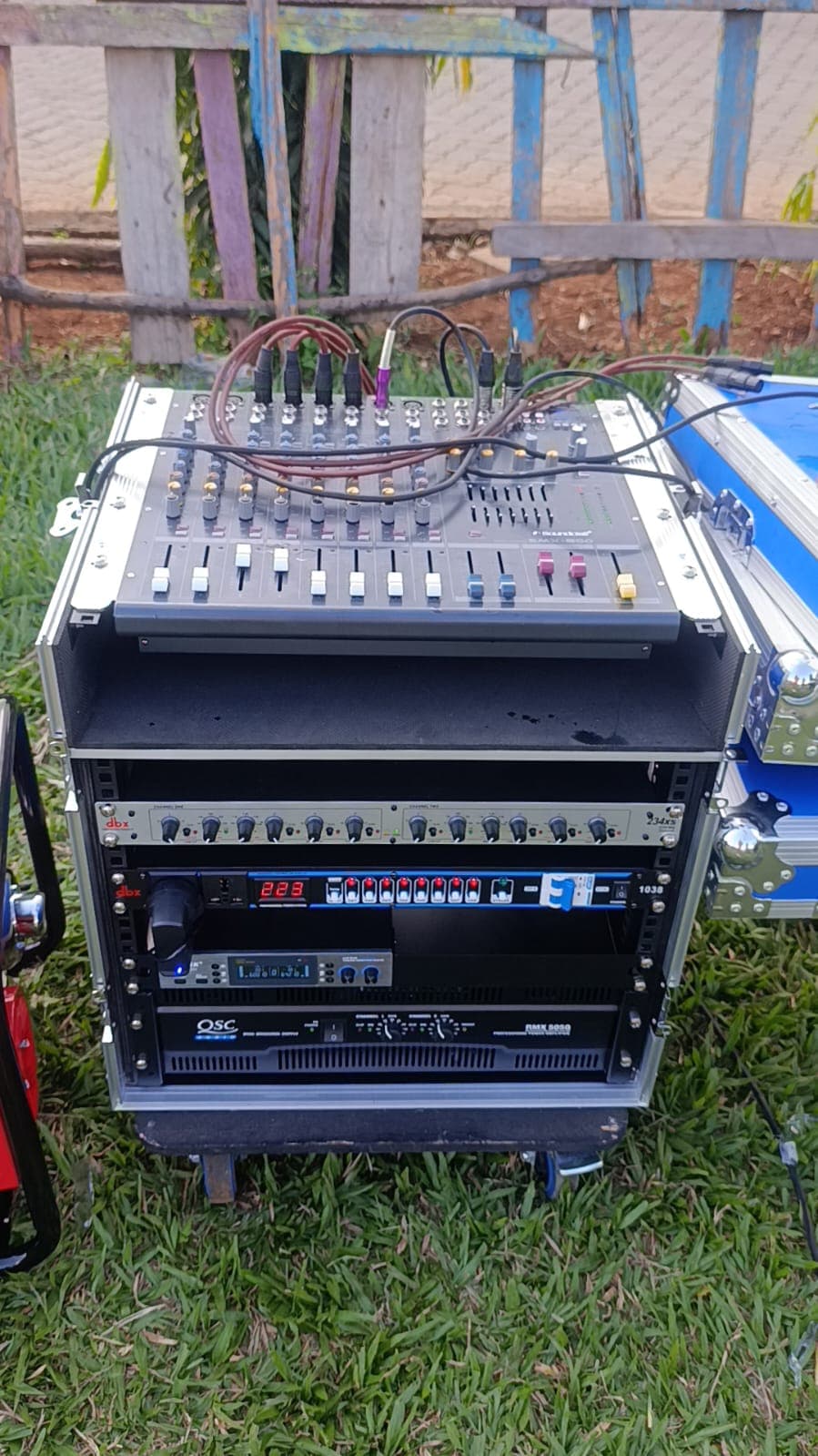 Mixer and rack close-up